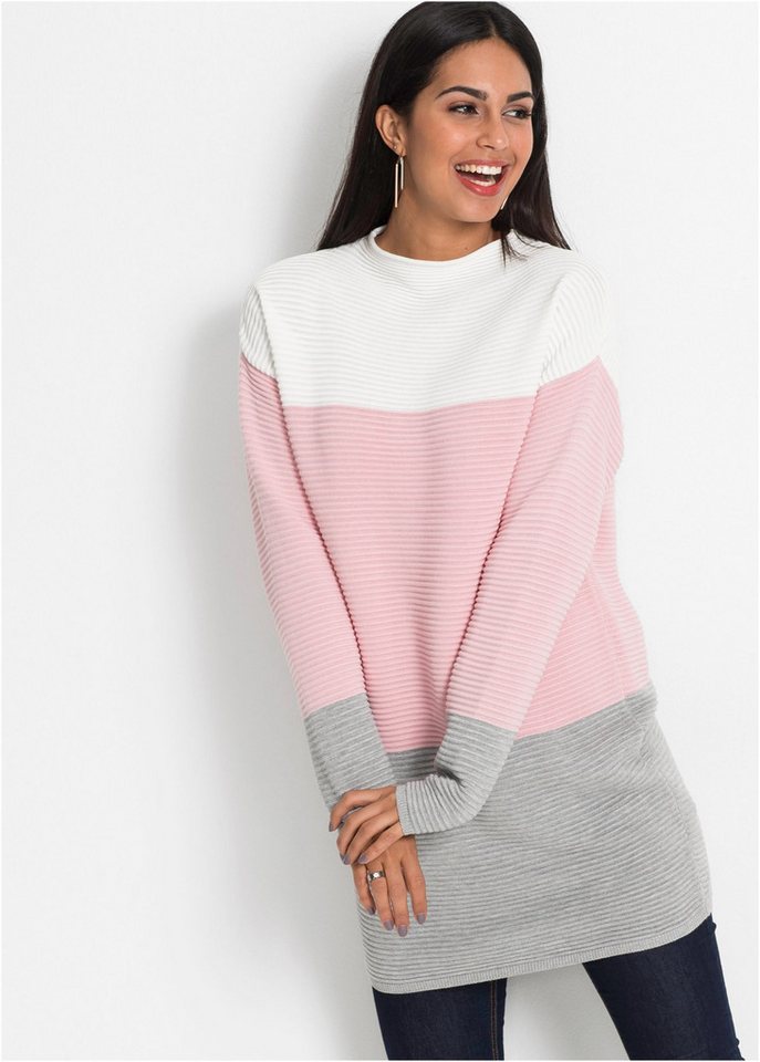 bonprix Longpullover Gestreifter Long-Pullover von bonprix