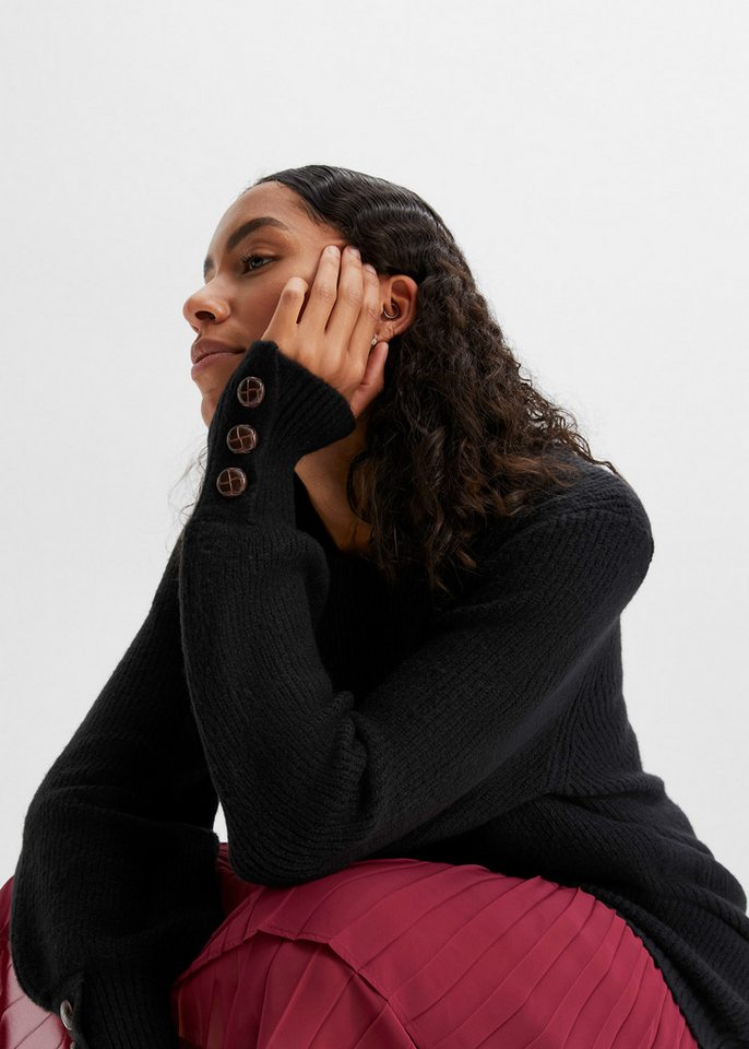 bonprix Longpullover Longpullover mit Knöpfen von bonprix