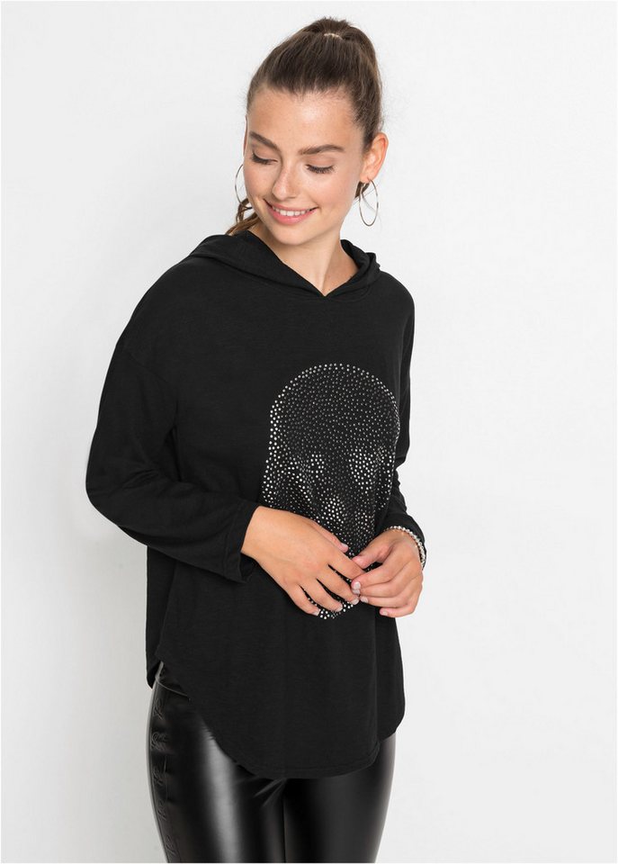 bonprix Longshirt Oversize-Longshirt mit Kapuze von bonprix