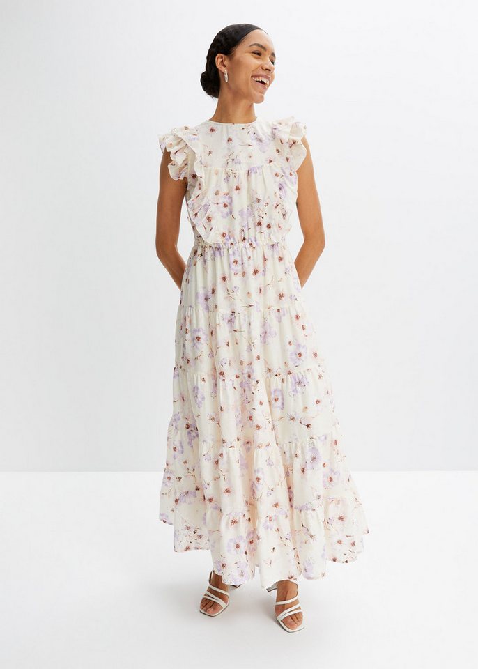 bonprix Maxikleid Maxikleid aus reiner Baumwolle von bonprix