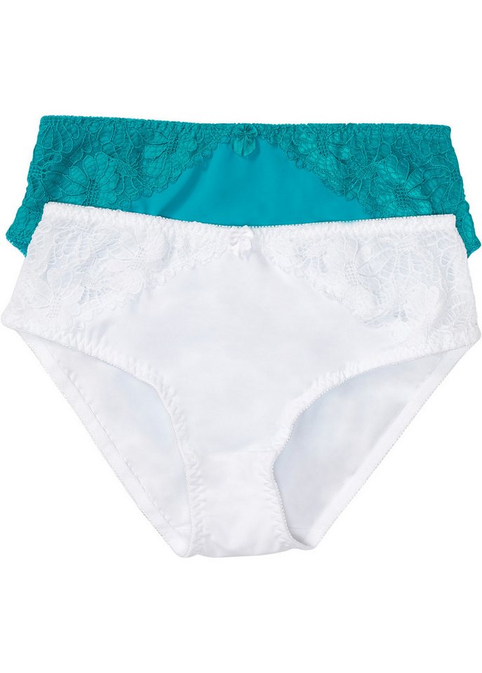 bonprix Maxislip (Packung, 2-St., 2) Maxislip mit Spitze (2er Pack) von bonprix