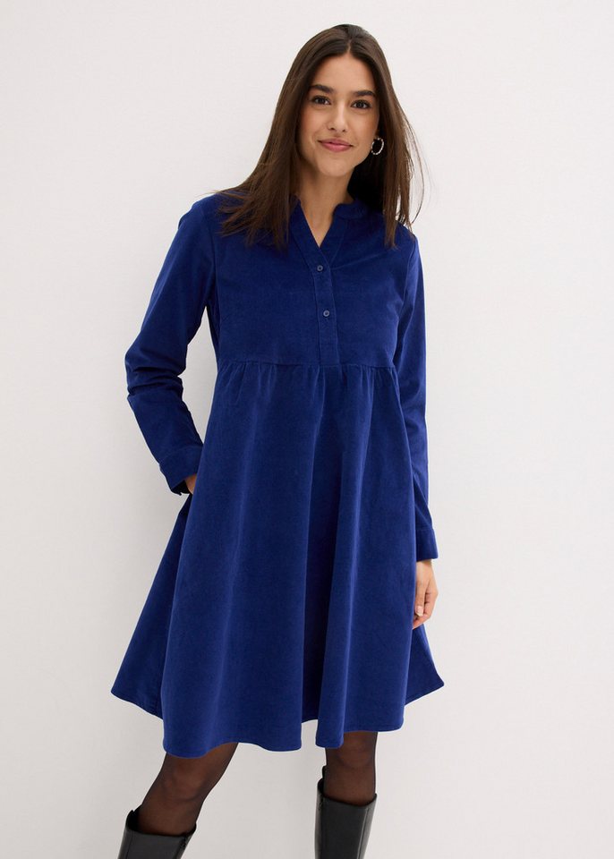 bonprix Midikleid Kleid aus Baumwollcord von bonprix