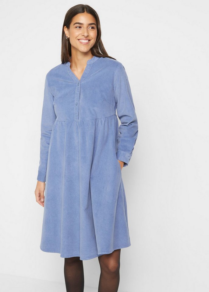 bonprix Midikleid Kleid aus Baumwollcord von bonprix