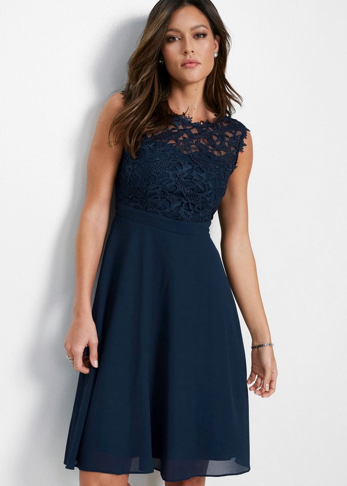 bonprix Minikleid Minikleid mit Spitze von bonprix