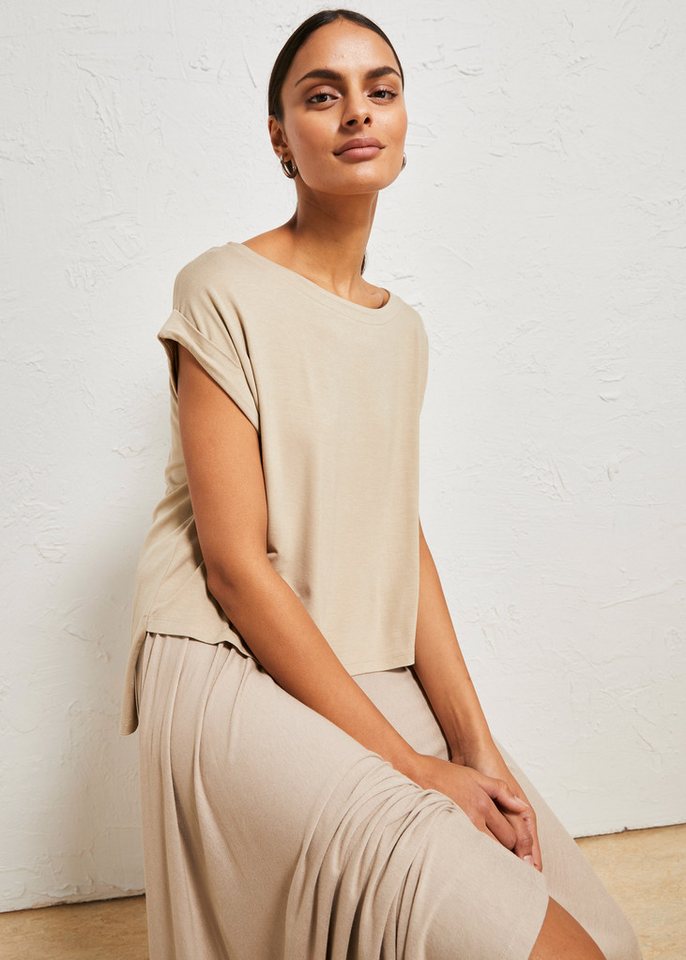 bonprix Oversize-Shirt Oversize-Shirt aus fließender Viskose von bonprix