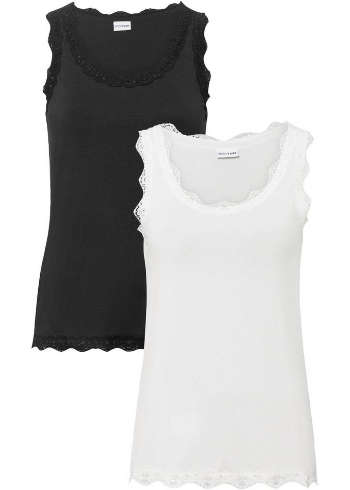 bonprix Shirttop (Packung, 2-tlg., 2) Top 2er-Pack aus Viskose-Mix von bonprix