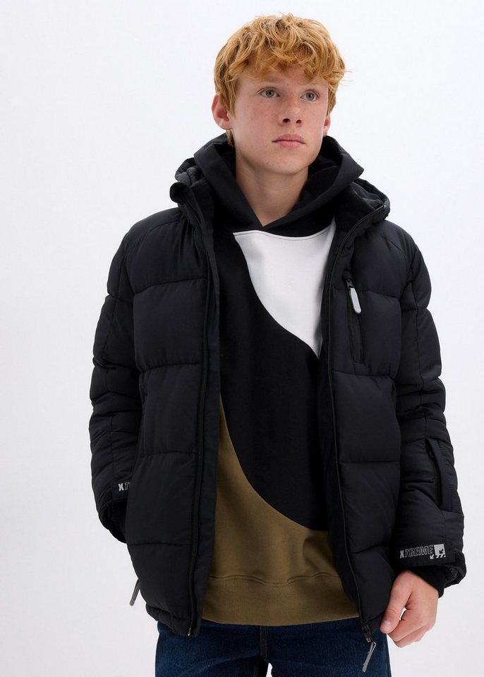 bonprix Steppjacke mit Kapuze und Fleece von bonprix