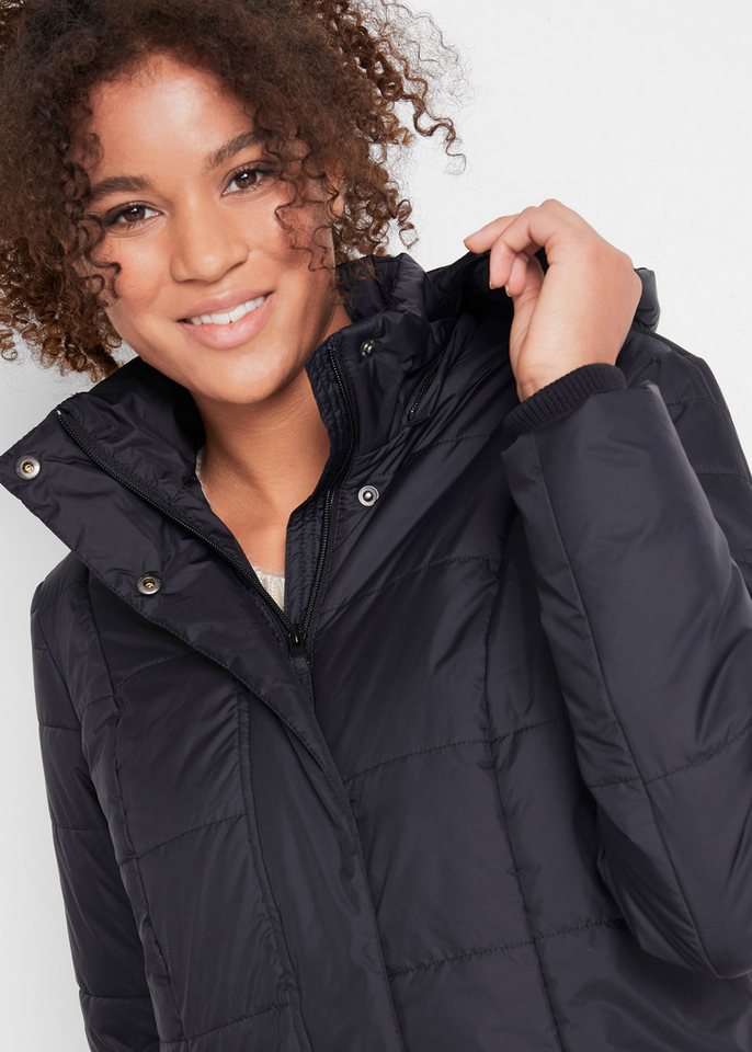 bonprix Steppmantel Steppmantel mit abnehmbarer Kapuze von bonprix