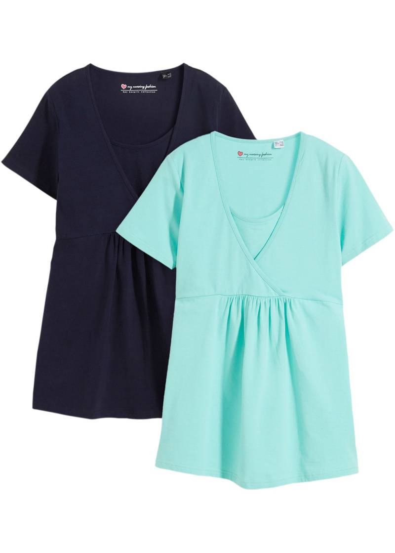 bonprix Stillshirt "2-in-1 Umstands- und Stillshirts (2er Pack?)", 2 Stk. 2-in-1 Umstands- und Stillshirts (2er Pack?) von bonprix