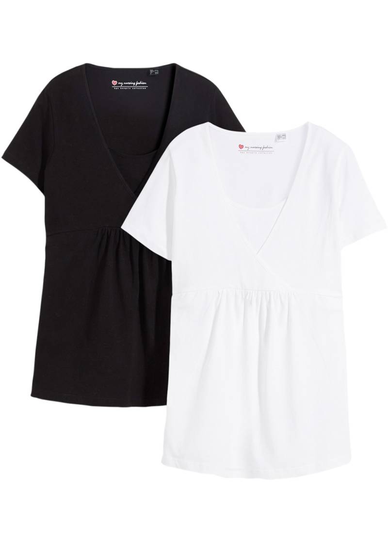 bonprix Stillshirt "2-in-1 Umstands- und Stillshirts (2er Pack?)", 2 Stk. 2-in-1 Umstands- und Stillshirts (2er Pack?) von bonprix
