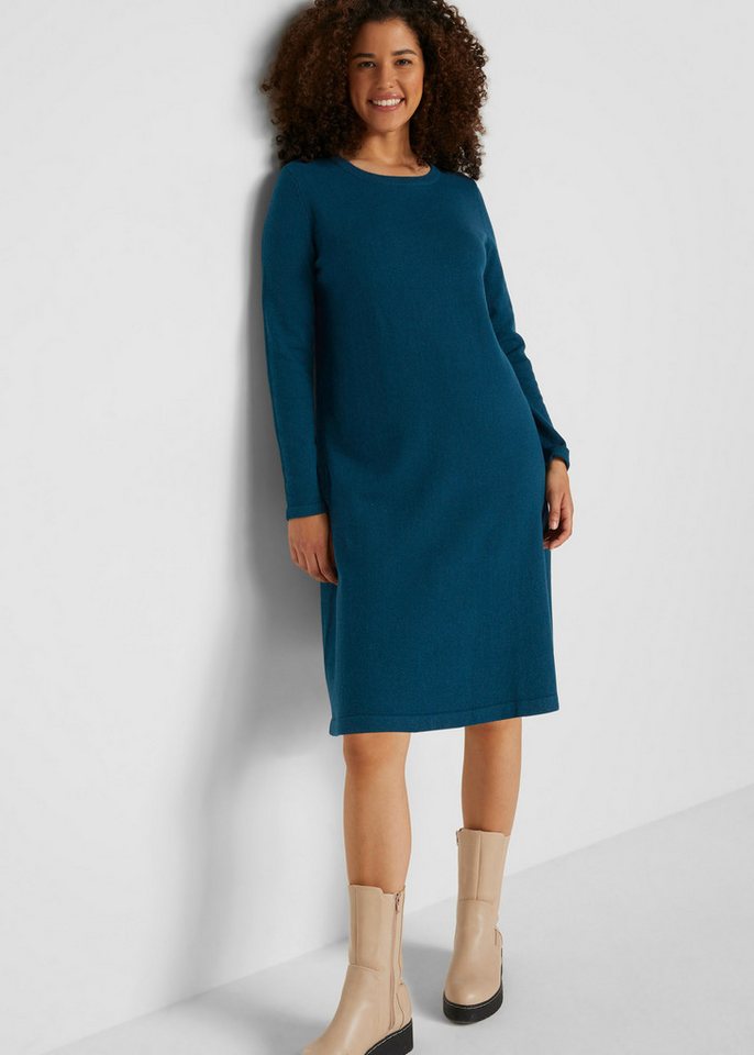bonprix Strickkleid Strickkleid mit recycelter Baumwolle von bonprix