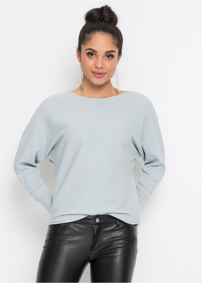 bonprix Strickpullover Oversize-Ripp-Pullover von bonprix
