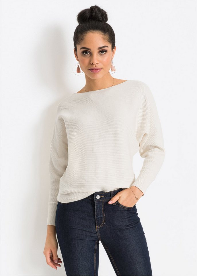 bonprix Strickpullover Oversize-Ripp-Pullover von bonprix
