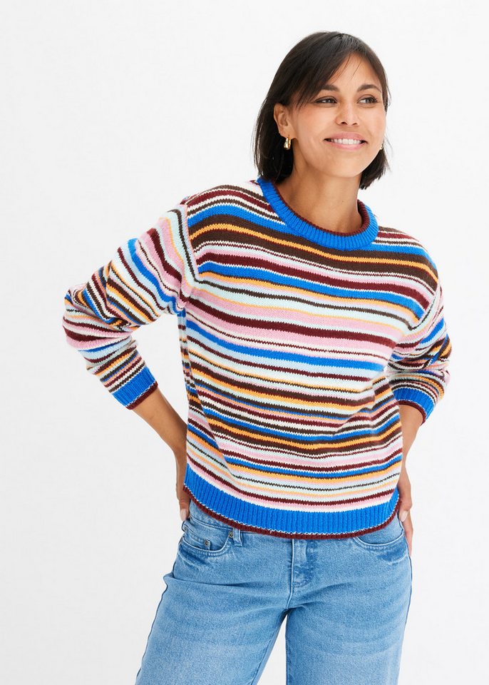 bonprix Strickpullover Pullover gestreift von bonprix