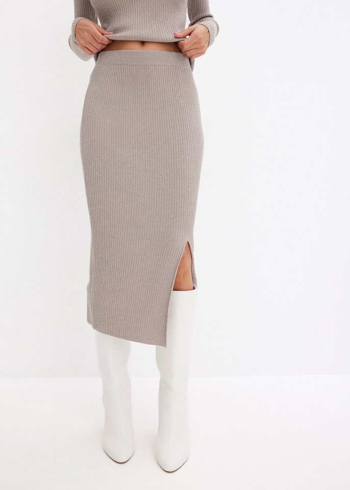 bonprix Strickrock Strickrock aus fließendem Viskose-Mix von bonprix
