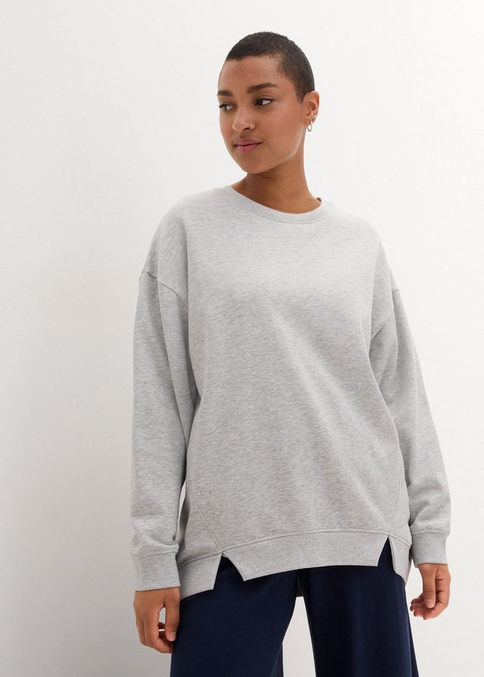bonprix Sweatshirt Oversize-Fit, Rundhalsform, kleine Seitenschlitze von bonprix