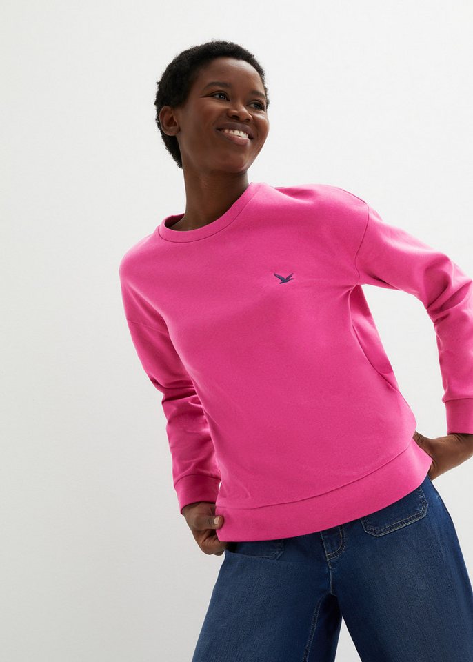 bonprix Sweatshirt Rundhals mit Stickerei von bonprix
