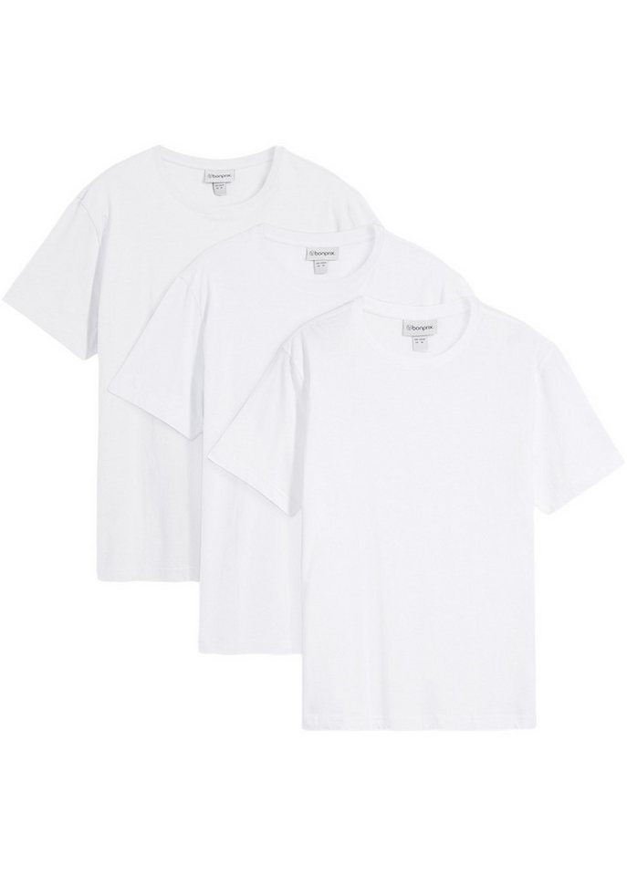 bonprix T-Shirt (Packung, 3-tlg., 3) T-Shirt (3er Pack) mit Rundhalsausschnitt von bonprix