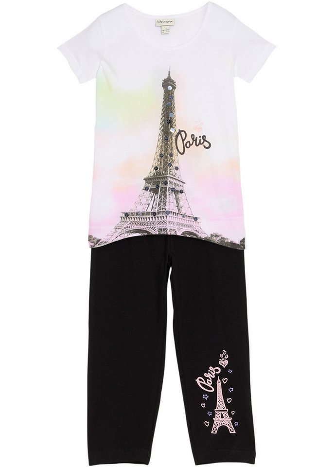 bonprix T-Shirt (Set, 2-tlg., 2) Shirt + 3/4 Leggings aus reiner Baumwolle (2-tlg) von bonprix