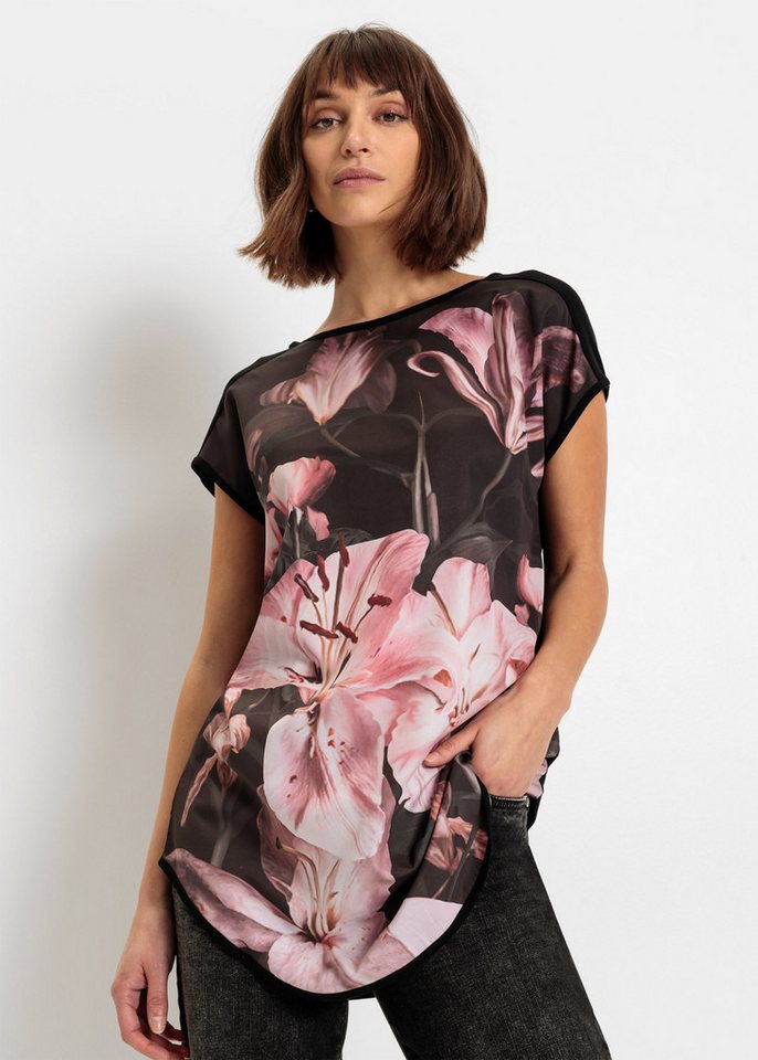 bonprix T-Shirt Bedrucktes Shirt aus softem Viskose-Mix von bonprix