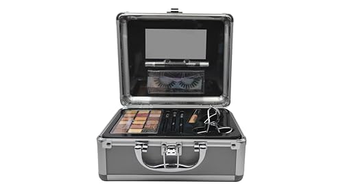 bonvoyage, All About My Eyes Set, 26-teiliges Augen-Makeup-Set mit 18-farbiger Lidschattenpalette, Eyeliner, Wimpernzange, Falschen Wimpern und Pinselset, Tragbares Schminkset von bonvoyage