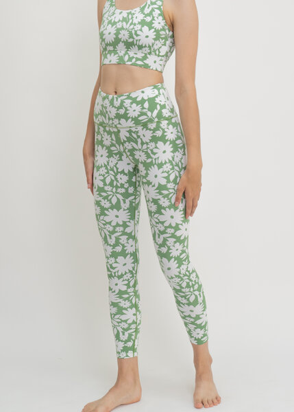 boochen Surf & Yoga Highwaist Leggings mit Moonflower Print von boochen