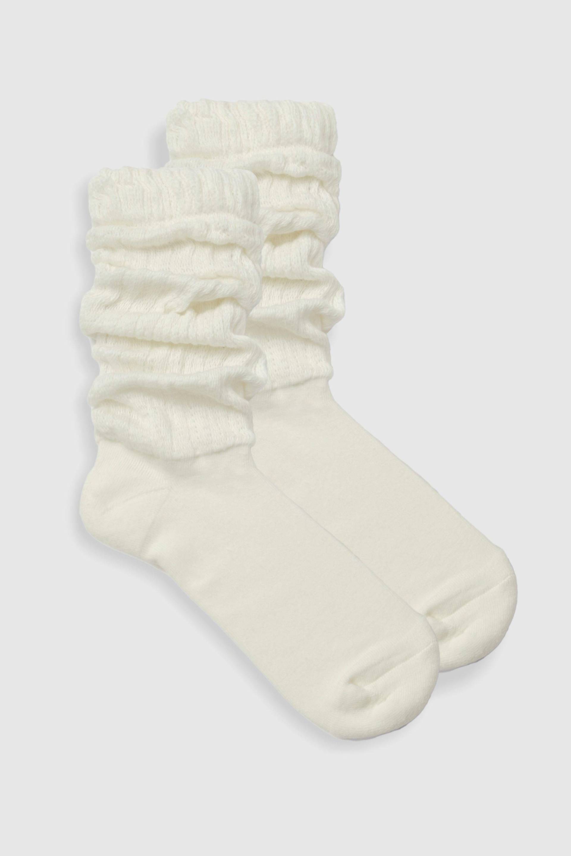2Er-Pack Weiche Gerippte Socken - Ecru - One Size, Ecru von boohoo