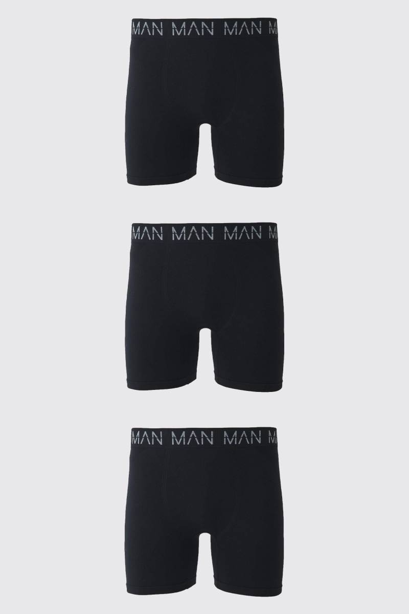3Er-Pack Man Active Nahtlose Boxershorts - Black - M, Black 3Er-Pack Man Active Nahtlose Boxershorts - Black - M, Black von boohoo