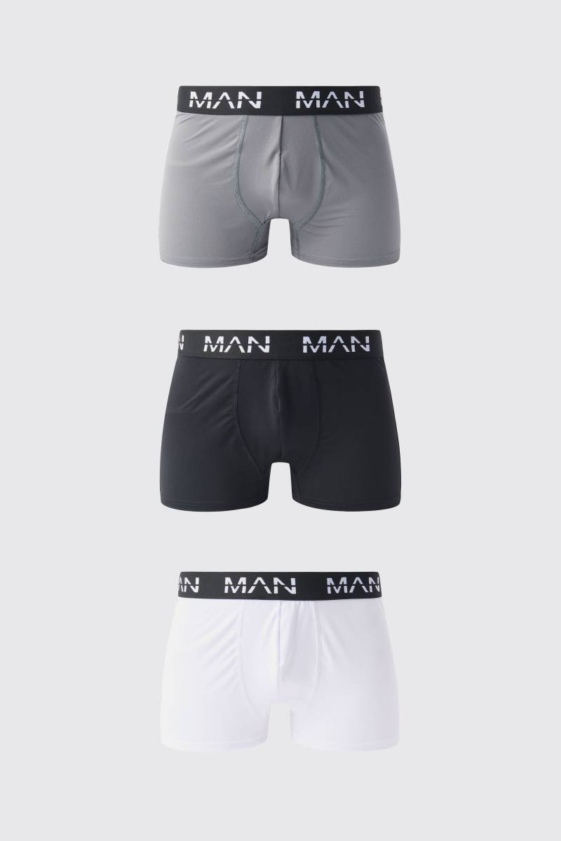 3Er-Pack Man Active Performance Boxershorts - Multi - L, Multi 3Er-Pack Man Active Performance Boxershorts - Multi - L, Multi von boohoo