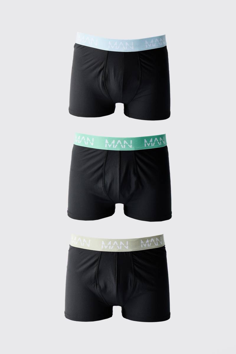 3Er-Pack Man Active Performance Boxershorts - Multi - M, Multi von boohoo