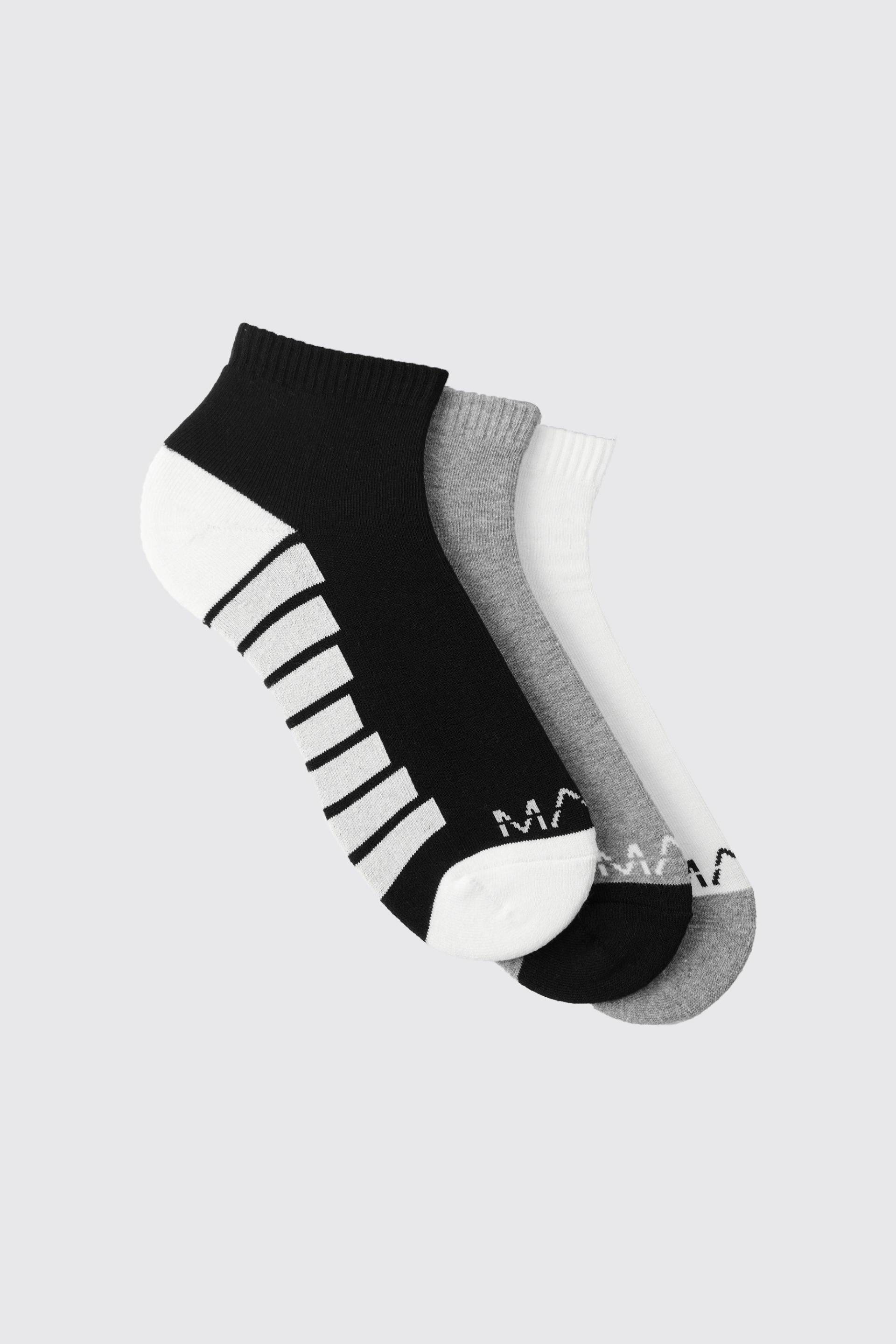 3Er-Pack Man Dash Sportsocken - Multi - One Size, Multi von boohoo