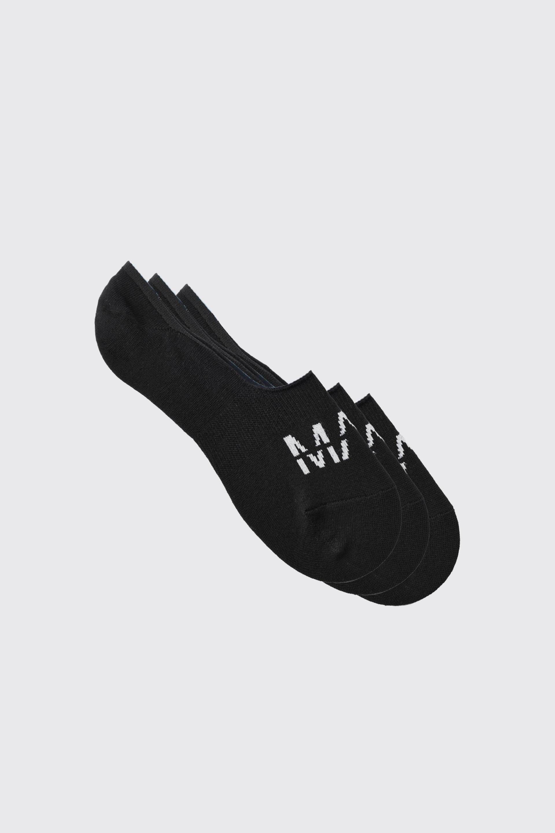 3Er-Pack Unsichtbare Man-Socken - Black - One Size, Black von boohoo