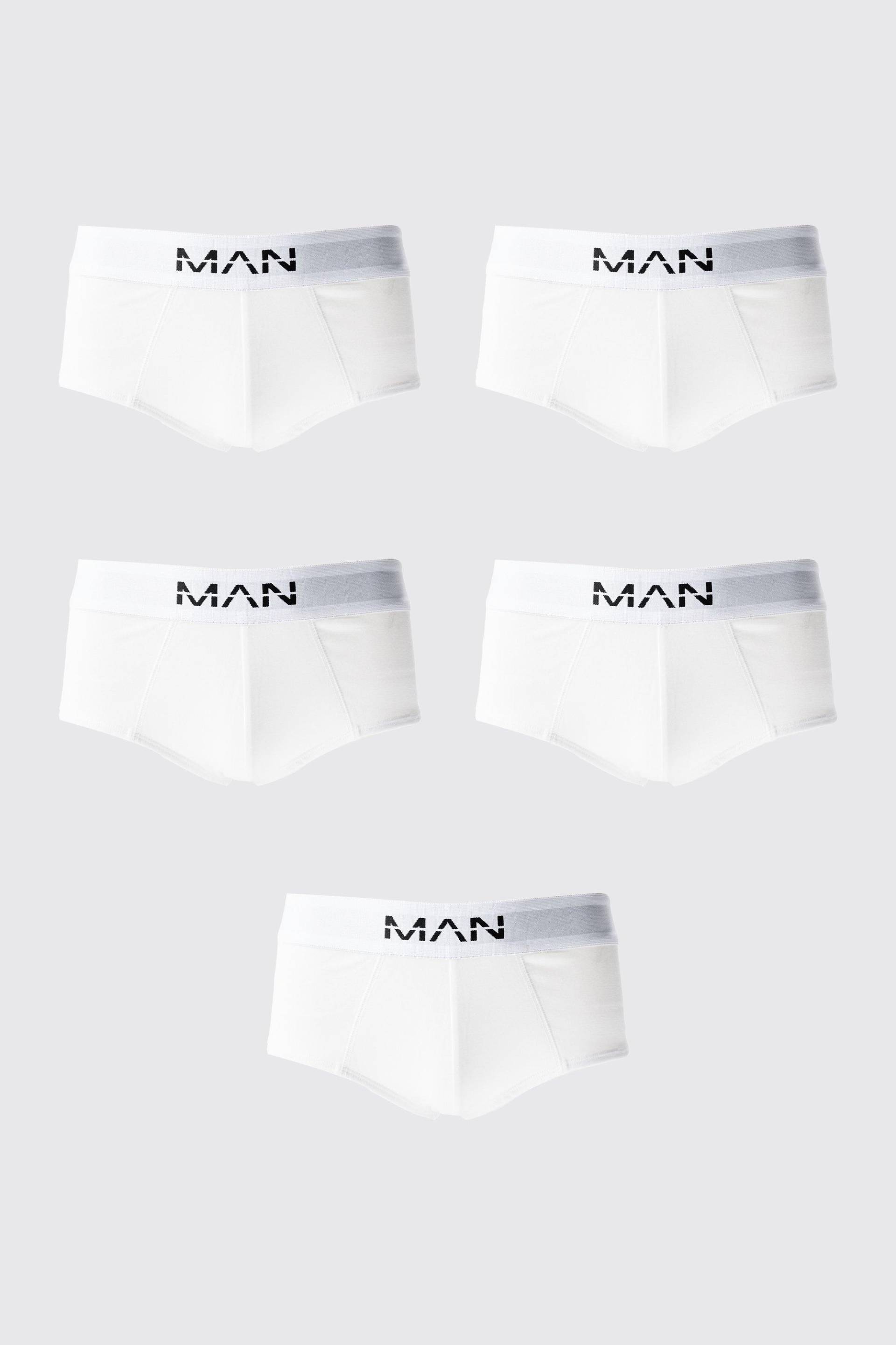 5Er-Pack Man-Dash Boxershorts - White - M, White von boohoo