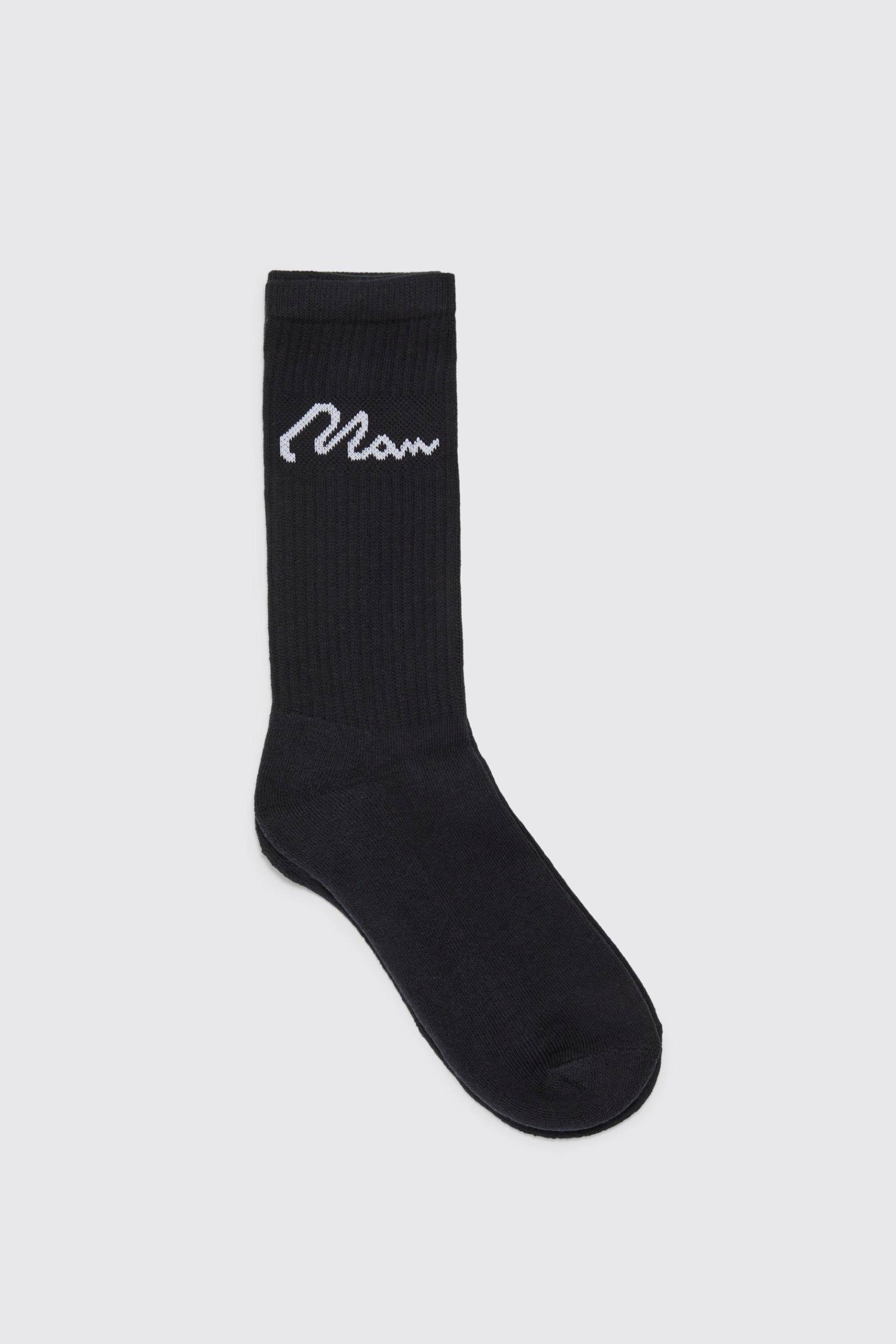 7Er-Pack Man Signature Sport-Socken - Black - One Size, Black von boohoo