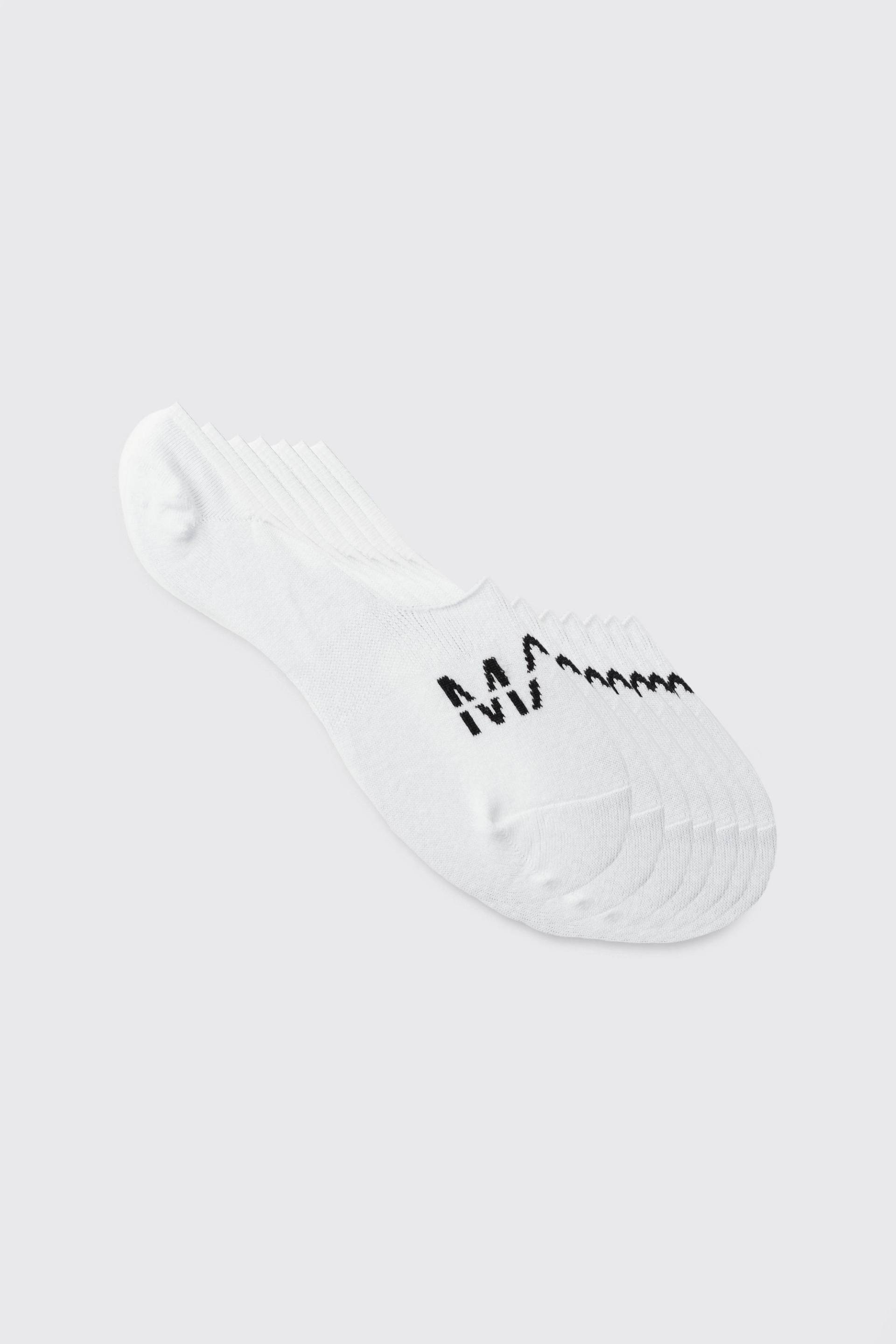 7Er-Pack Unsichtbare Man-Socken - White - One Size, White von boohoo