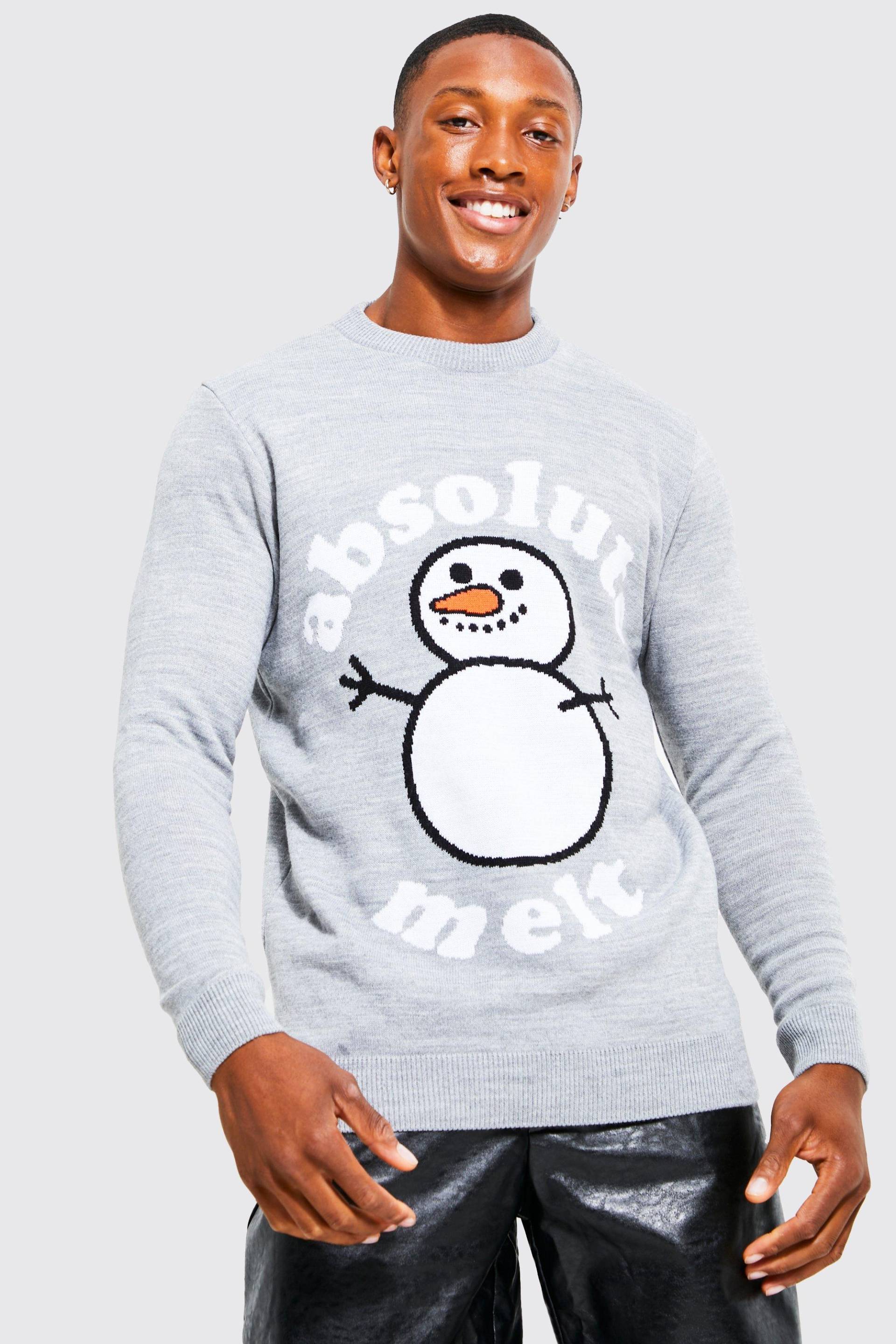 Absolute Melt Weihnachtspullover - Grey Marl - Xs, Grey Marl von boohoo