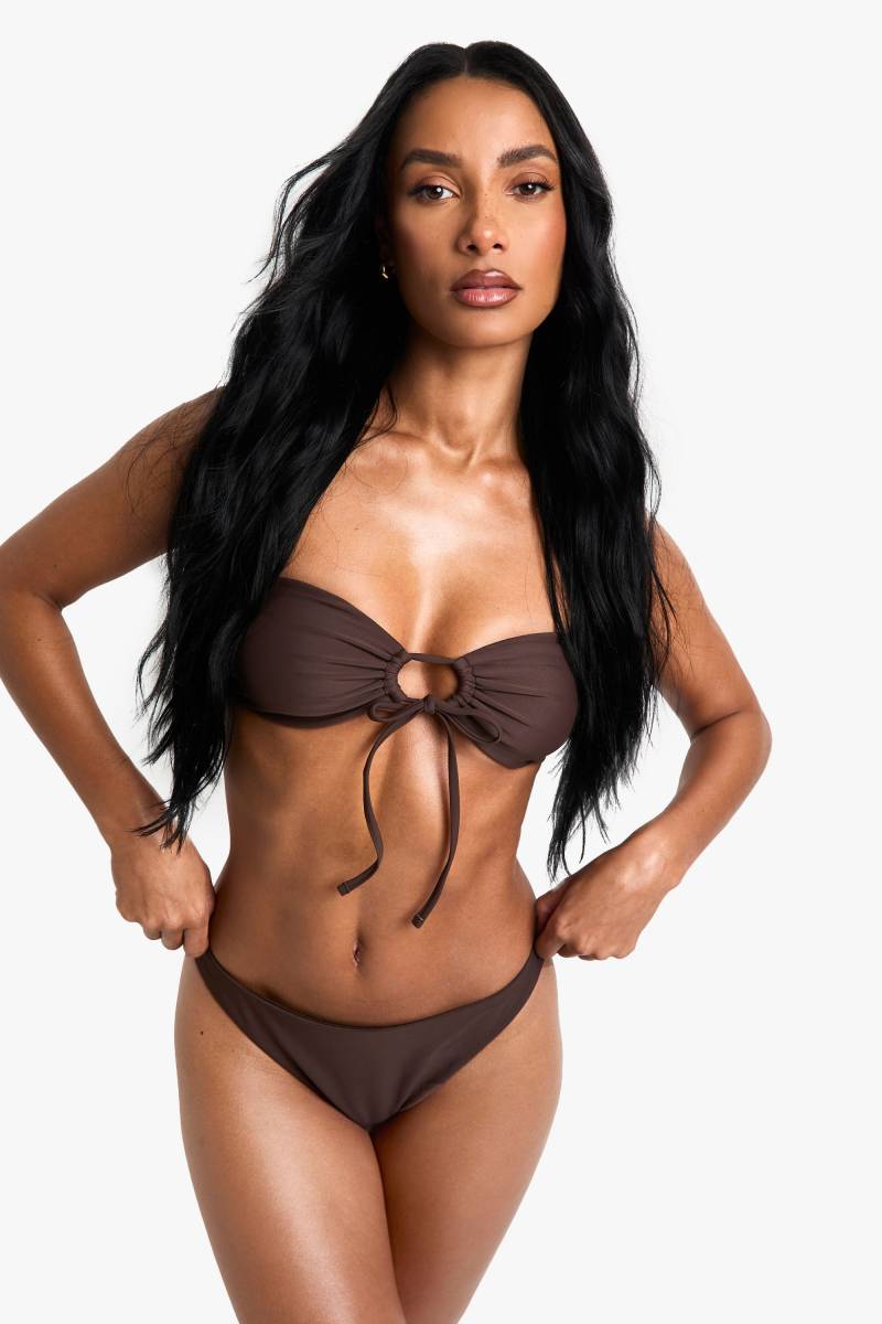 Badeanzug Essentials Bikinihose - Chocolate - 38, Chocolate von boohoo