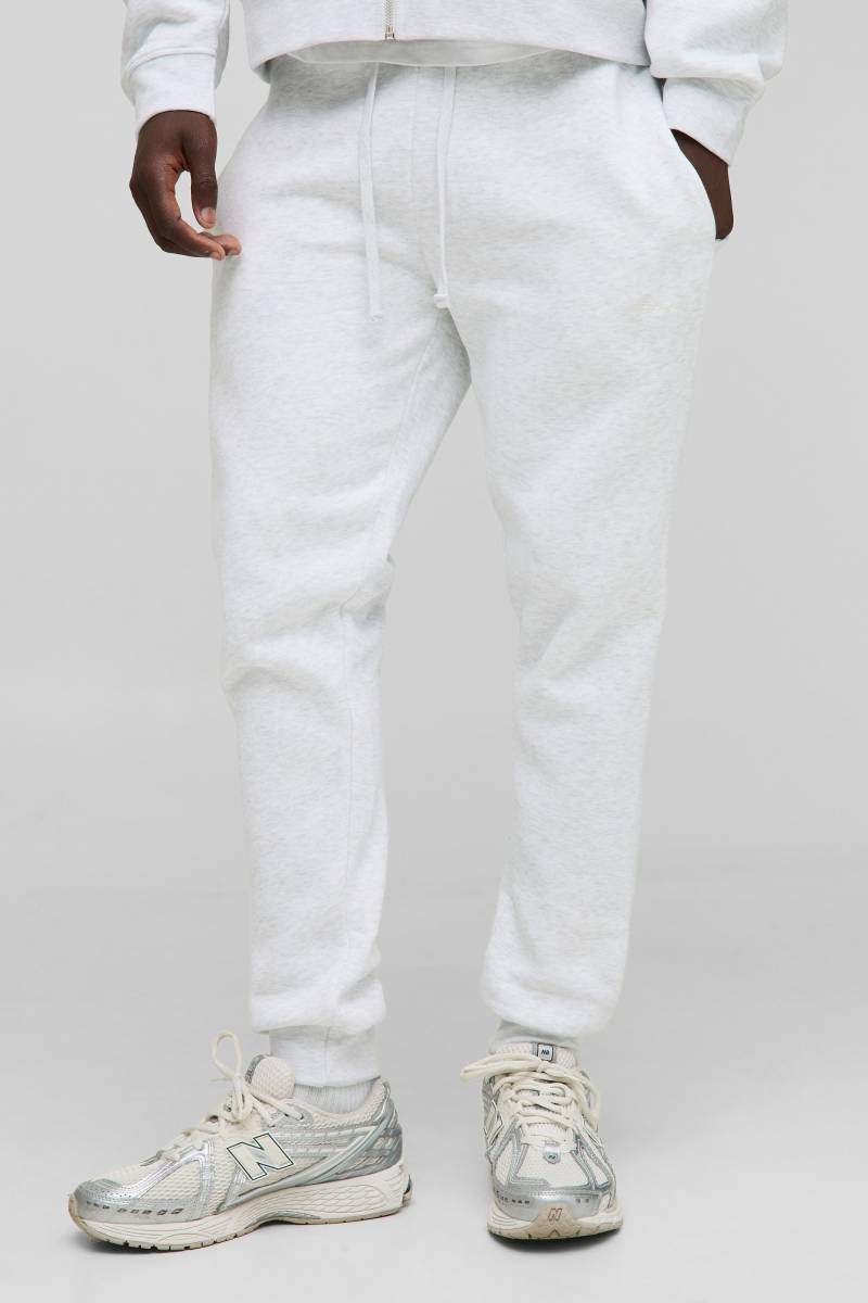 Basic Bm Signature Skinny Fit Jogger - Grey Marl - Xs, Grey Marl Basic Bm Signature Skinny Fit Jogger - Grey Marl - Xs, Grey Marl von boohoo