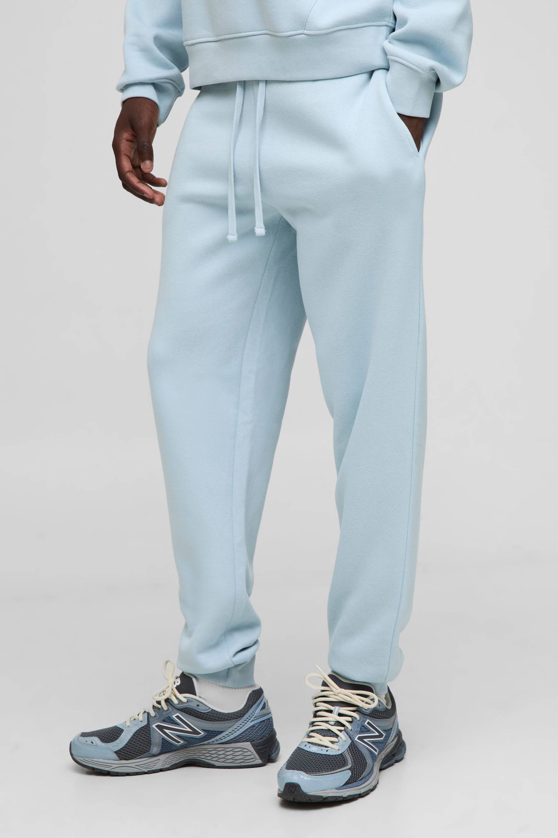 Basic Regular Fit Jogger - Light Blue - M, Light Blue Basic Regular Fit Jogger - Light Blue - M, Light Blue von boohoo