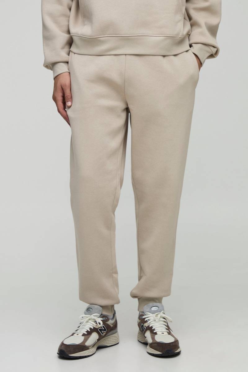 Basic Regular Fit Jogger - Stone - M, Stone von boohoo