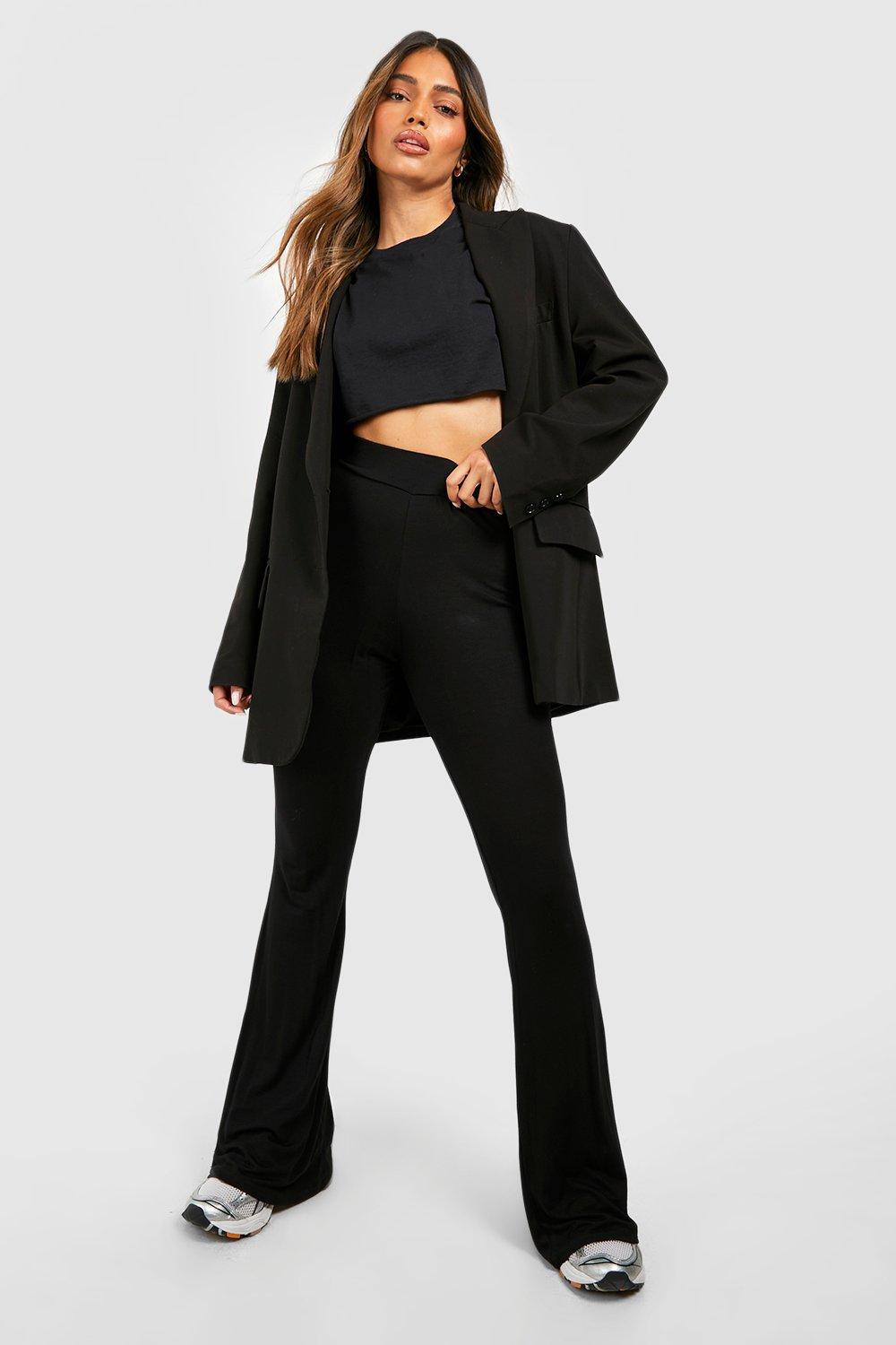 Basic-Schlaghose Mit Hohem Bund - Schwarz - 38, Schwarz von boohoo