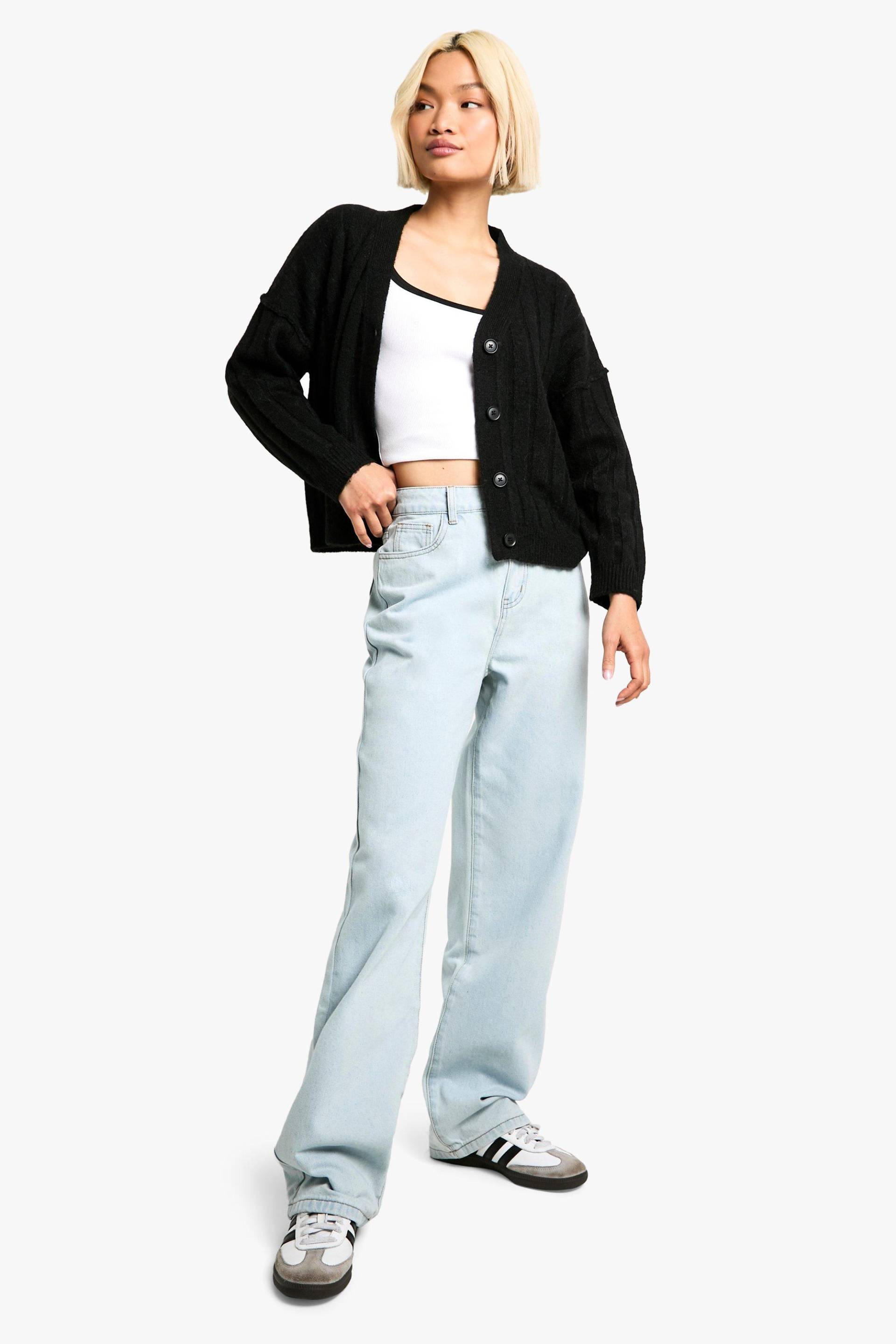Basics Boyfriend-Jeans - Bleach Wash - 12/30L, Bleach Wash Basics Boyfriend-Jeans - Bleach Wash - 12/30L, Bleach Wash von boohoo
