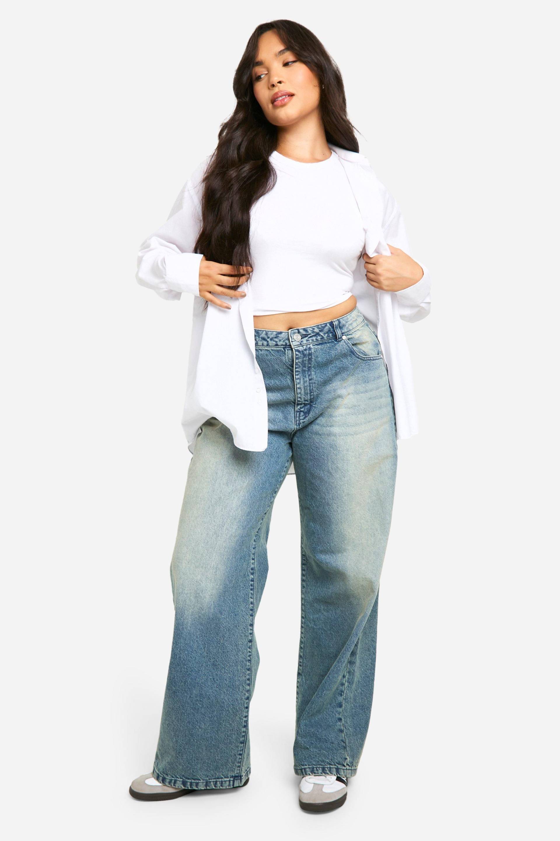 Basics Boyfriend-Jeans Mit Hohem Bund - Ice Blue - 48, Ice Blue Basics Boyfriend-Jeans Mit Hohem Bund - Ice Blue - 48, Ice Blue von boohoo