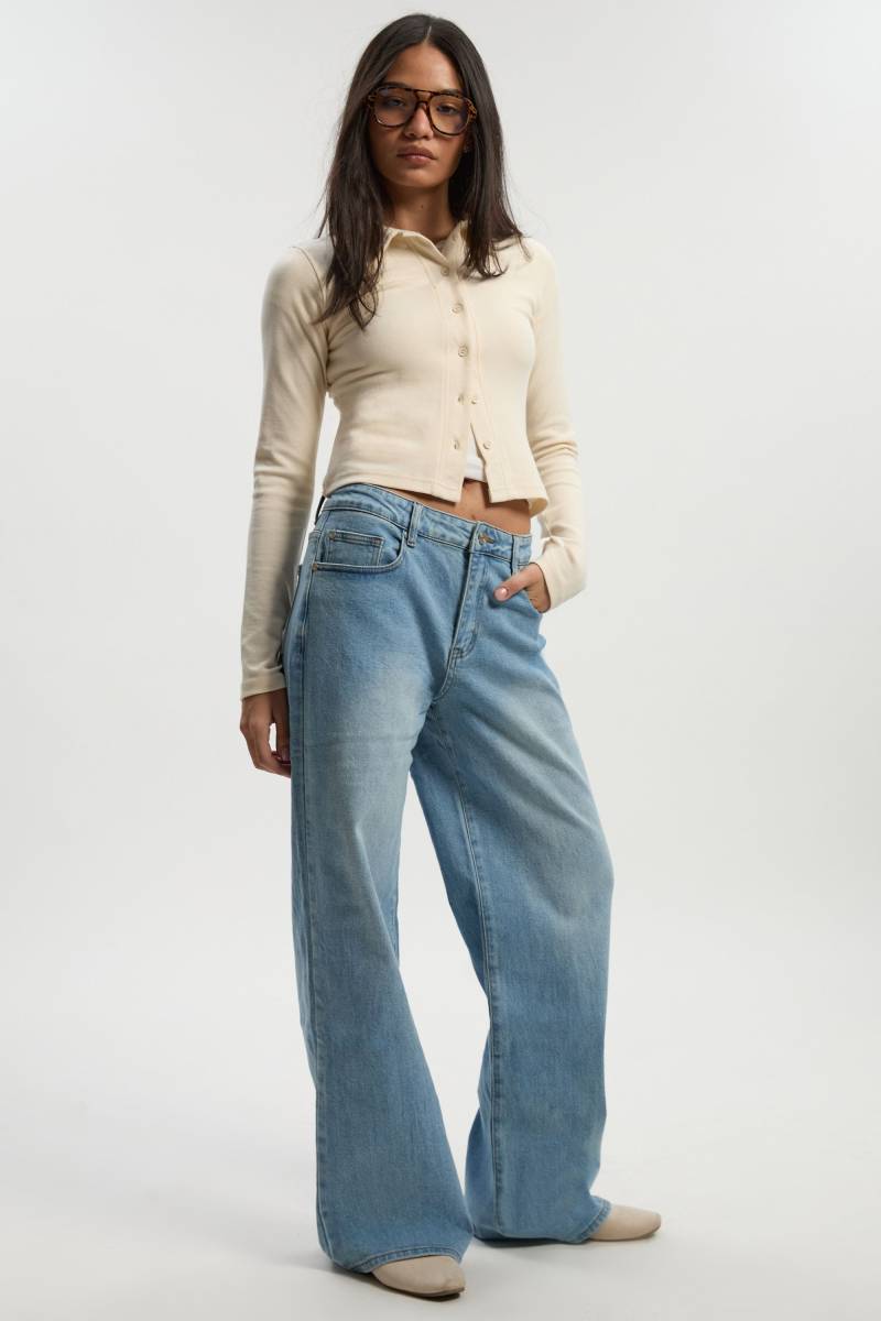 Die Boyfriend-Jeans - Light Wash - 14/32L, Light Wash von boohoo