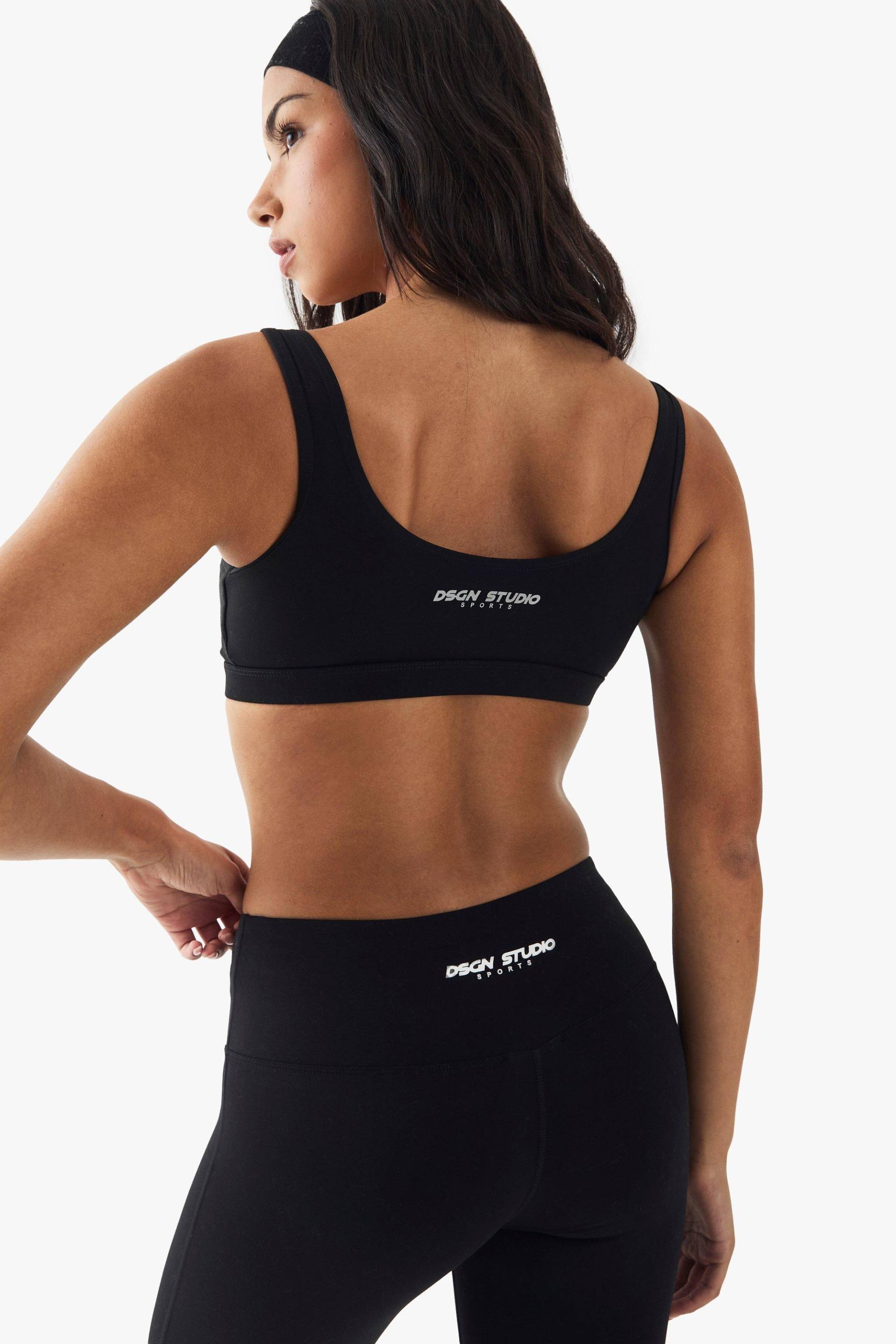 Dsgn Studio Sport-Bh Mit Reißverschluss - Black - S, Black Dsgn Studio Sport-Bh Mit Reißverschluss - Black - S, Black von boohoo