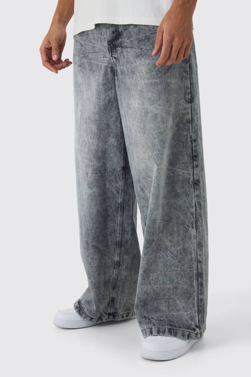 Extrem Lockere Jeans - Mid Grey - 28R, Mid Grey von boohoo