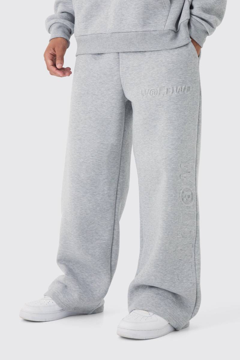 Geprägte Worldwide Jogginghose Mit Weitem Bein - Grey Marl - M, Grey Marl Geprägte Worldwide Jogginghose Mit Weitem Bein - Grey Marl - M, Grey Marl von boohoo