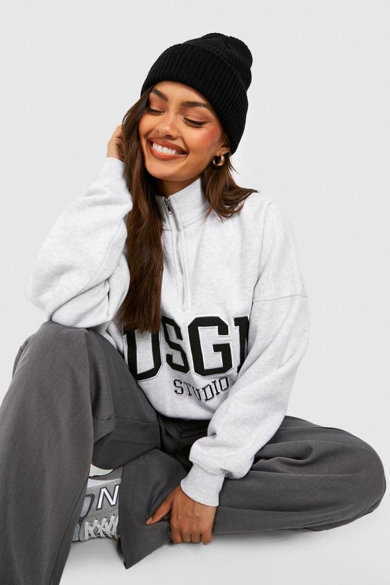 Gerippte Basic Beanie - Black - One Size, Black von boohoo