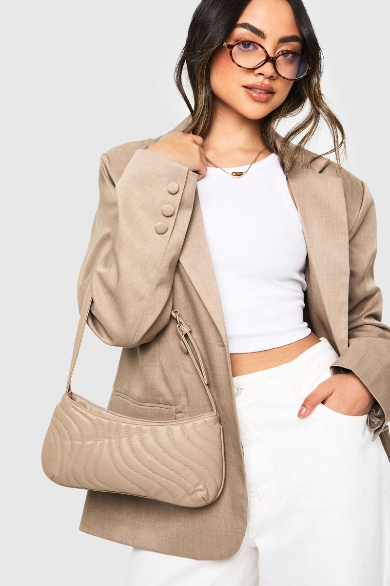 Gesteppte Schultertasche - Mocha - One Size, Mocha von boohoo