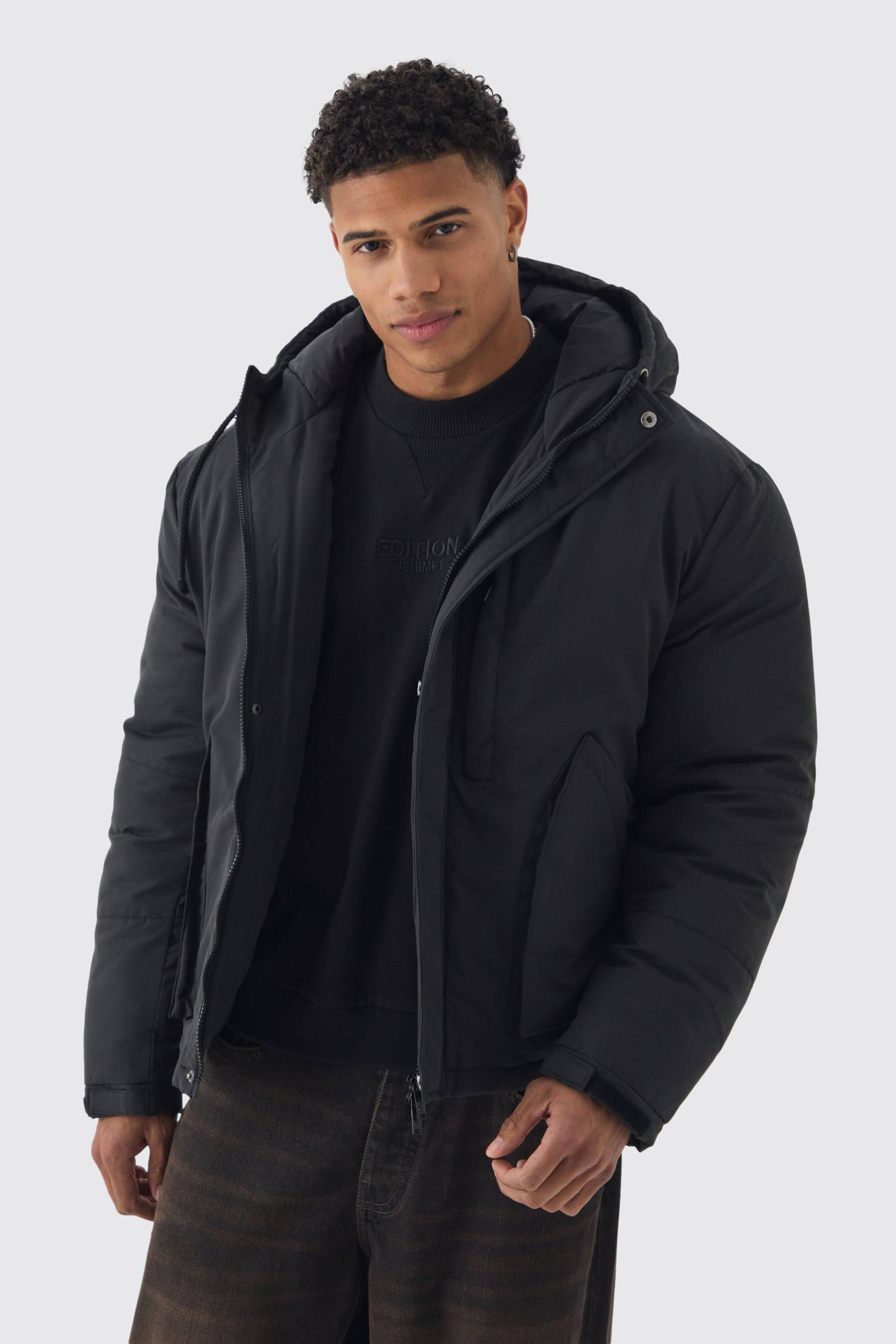 Grauer Parka Mit Kapuze - Black - Xs, Black Grauer Parka Mit Kapuze - Black - Xs, Black von boohoo